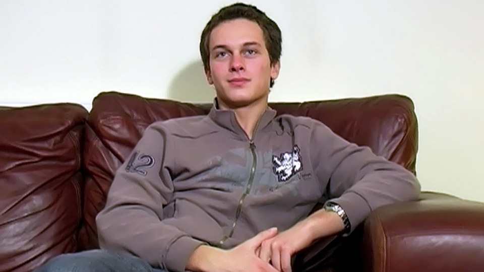 Cute Russian Strokes His Uncut Length