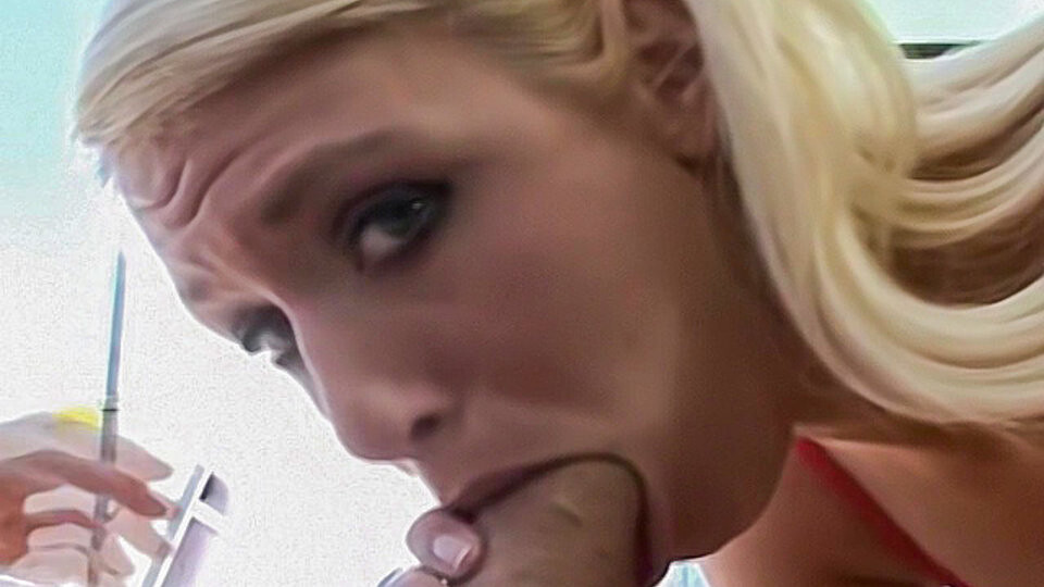 Ella Marie Deepthroats Her First Big Dick