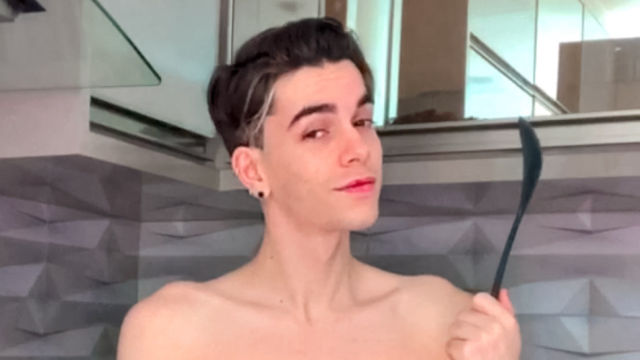 Slurping His Cock Juice