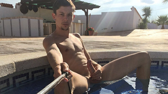 Squirting Cum In The Sun