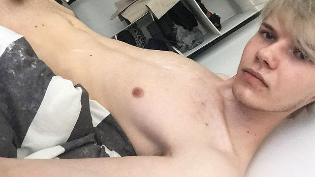 Skinny Twink Strokes On Cam