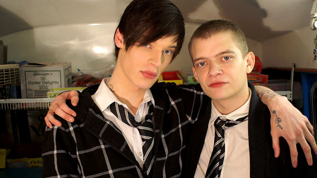 School Boys Pumping Cream Together