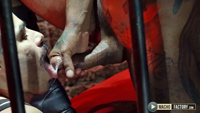 Total submission of a gay slave.