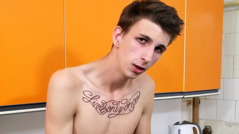 Jesse Strokes His Big Intact Dick!